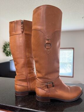 Women’s Sperry Victory Riding Boots - Chestnut Brown Leather